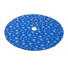 48'' Christmas Tree Skirt with Snowflake Decorations Christmas Tree Ornaments Carpet for Holiday Wedding